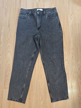 A&F High Rise Black Mom Jeans